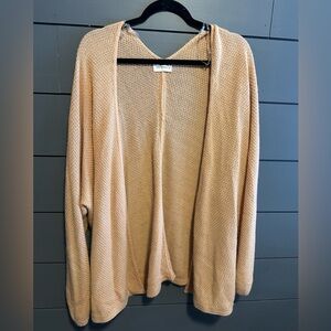 Elegant Beige Open-Front Cardigan